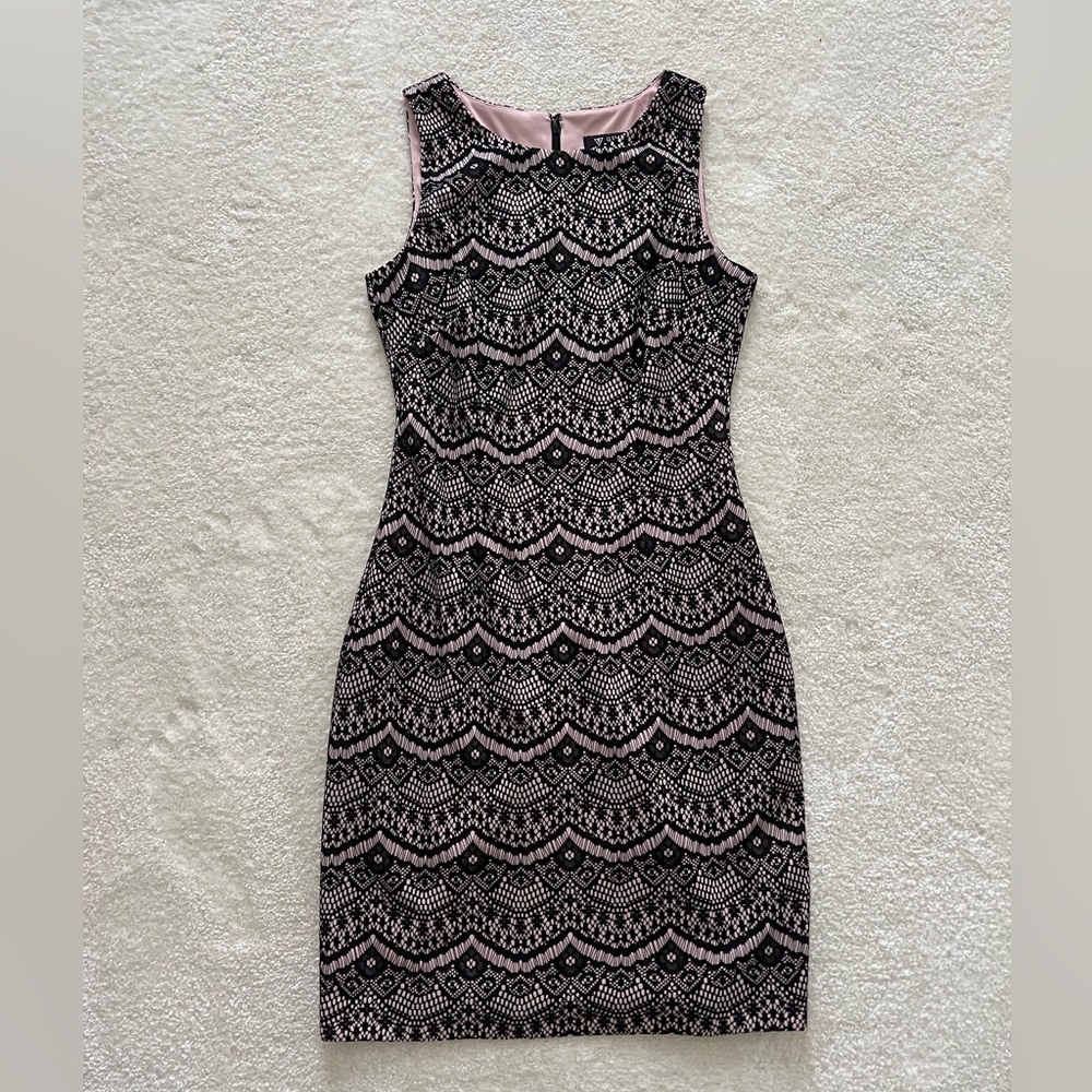 Guess dress - light pink with black lace, size 0